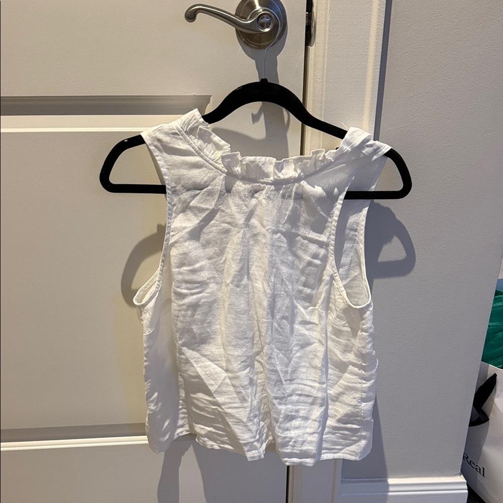 J. Crew White Sleeveless Top
